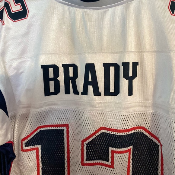New England Patriots Tom Brady #12 Reebok Authentic Men’s Football Jersey-Large - Picture 8 of 16